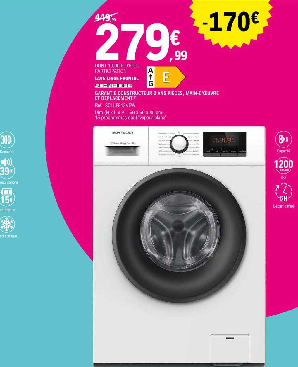 lave-linge frontal schneider