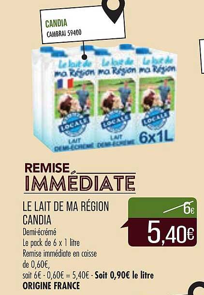 le lait de ma région candia