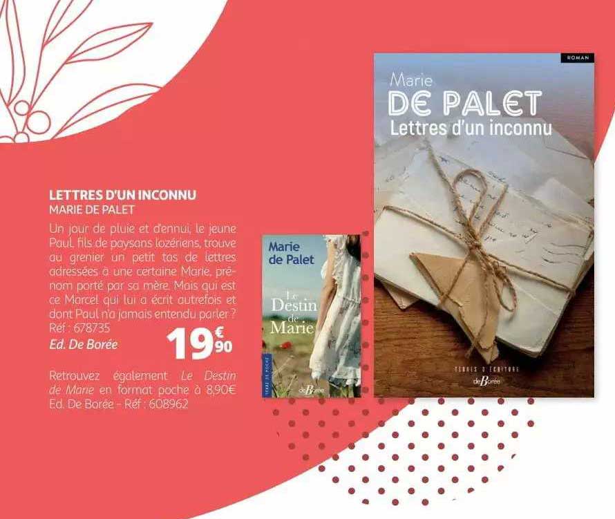 lettres d'un inconnu - marie de palet