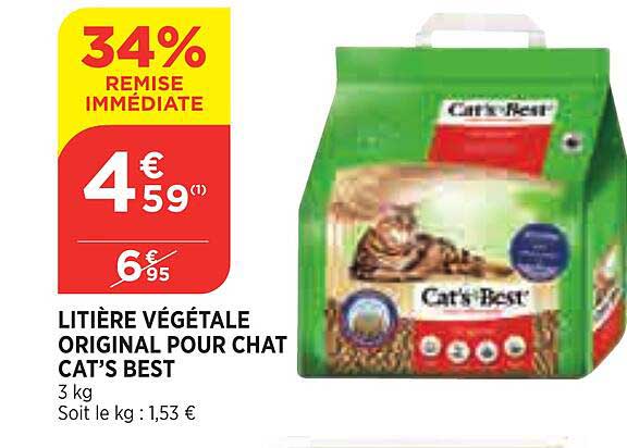 Litière Végétale Original Pour Chat Cat's Best