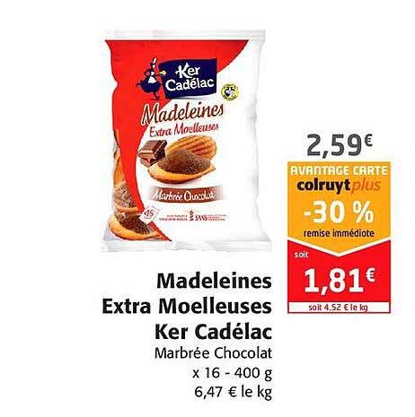 madeleines extra moelleuses ker cadélac