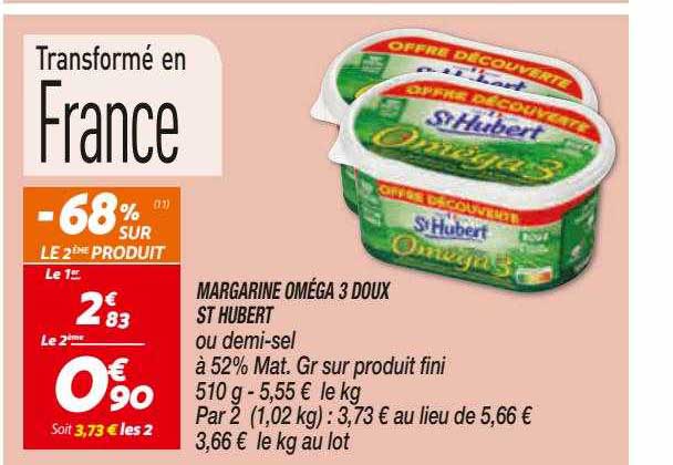 margarine oméga 3 doux st hubert