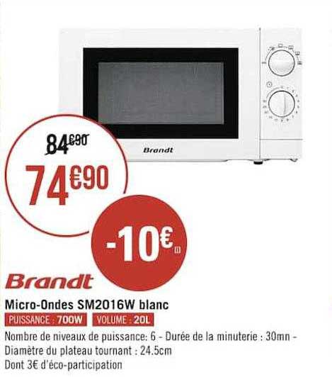 Micro-ondes Sm2016w Blanc Brandt