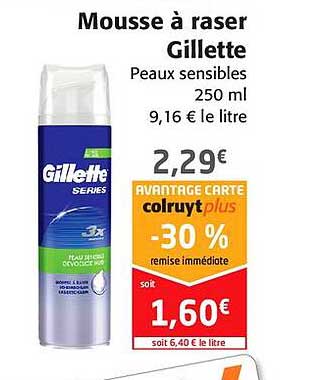 mousse à raser gillette