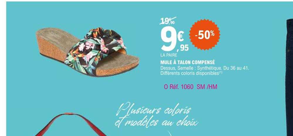 mule à talon compensé