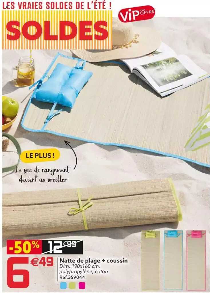 Natte De Plage + Coussin