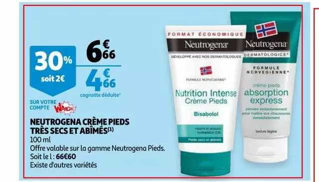 neutrogena crème pieds très secs et abîmés