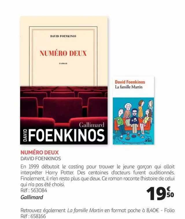 numéro deux - david foekinos