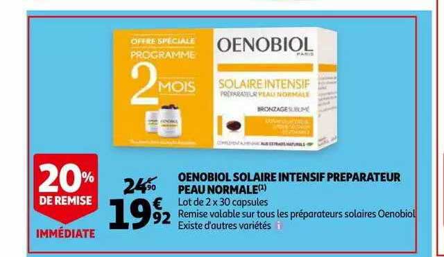 Oenobiol Solaire Intensif Préparateur Peau Normale