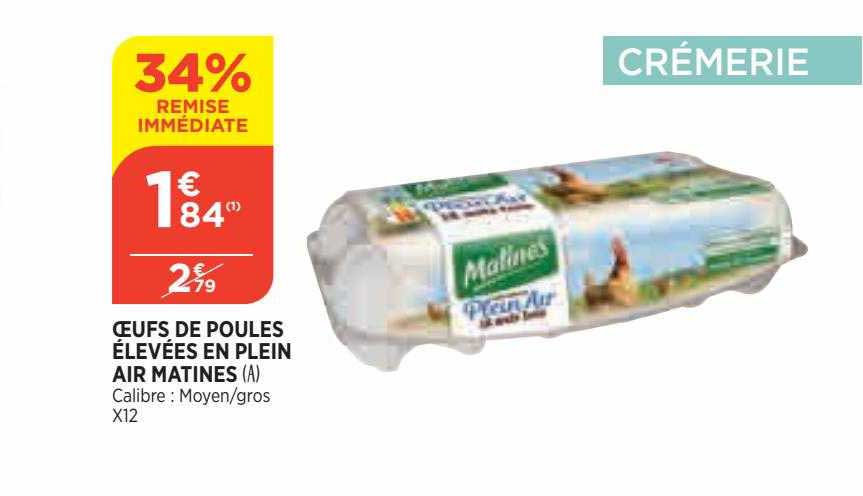 oeufs de poules élevées en plein air matines