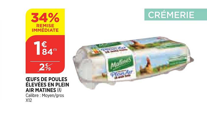 oeufs de poules élevées en plein air matines