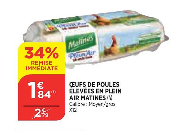 oeufs de poules élevées en plein air matines