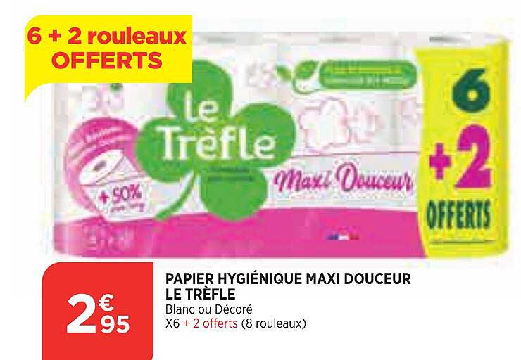 Papier Hygiénique Maxi Douceur Le Trèfle