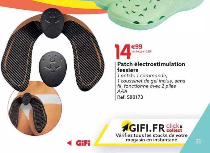 patch électrostimulation fessiers