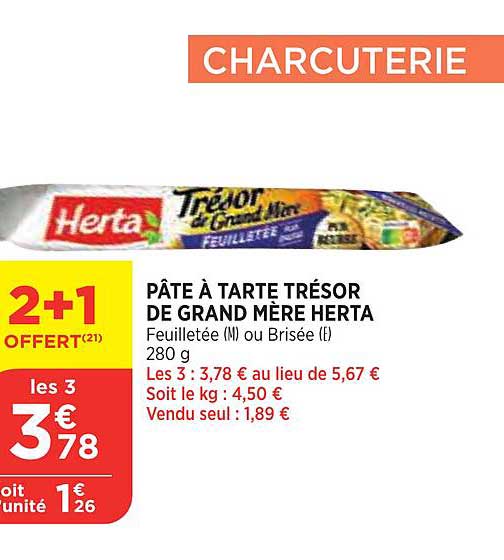 pâte à tarte trésor de grand mère herta
