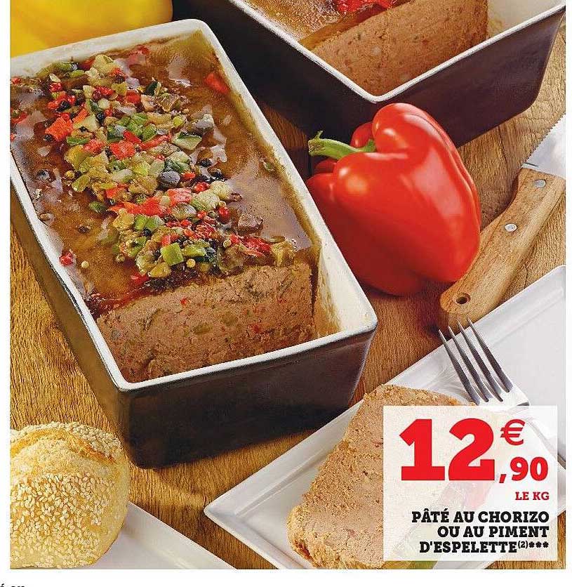 pâté au chorizo ou au piment d'espelette
