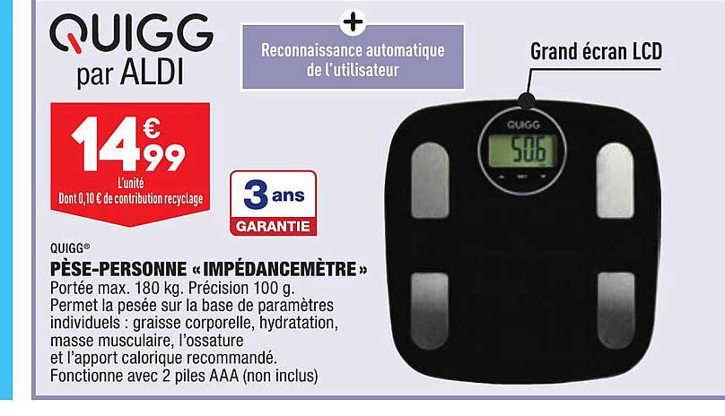pèse-personne «impédancemètre» quigg