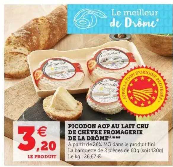 picodon aop au lait cru de chèvre fromagerie de la drôme