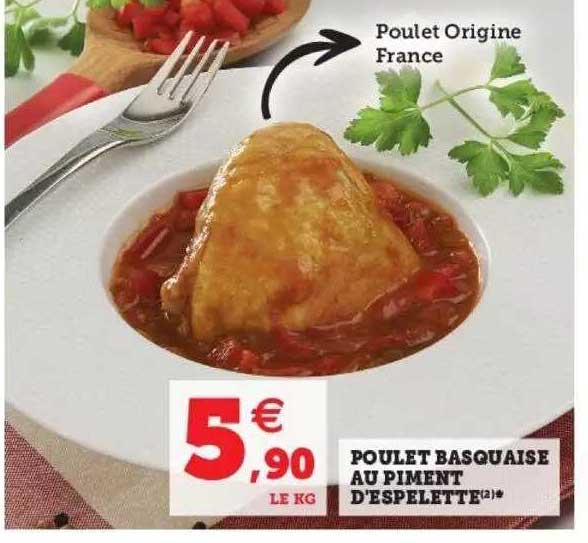 poulet basquaise au piment d'espelette