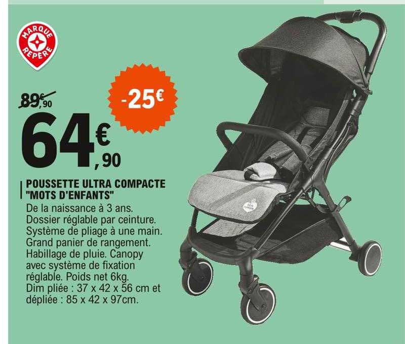 poussette ultra comapcte "mots d'enfants"