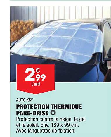 protection thermique pare-brise auto xs