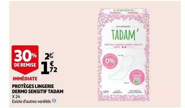 protèges lingerie dermo sensitif tadam