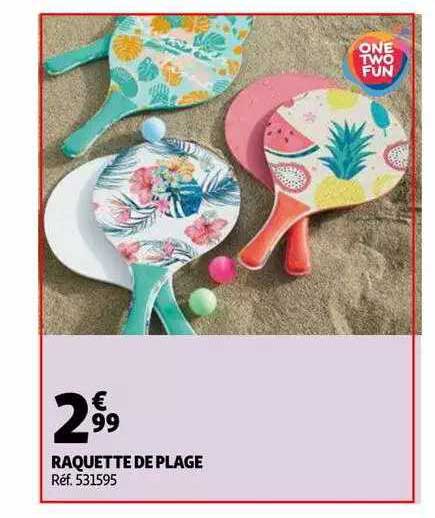 raquette de plage one two fun