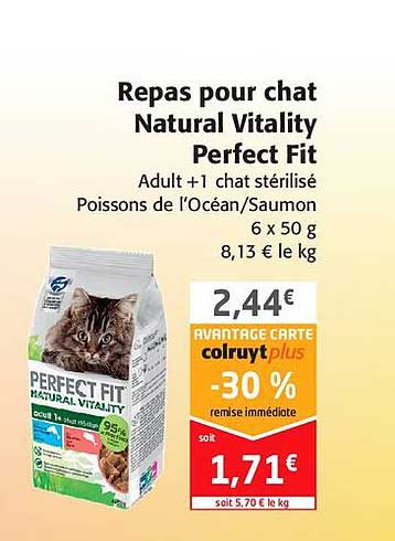 repas pour chat natural vitality perfect fit