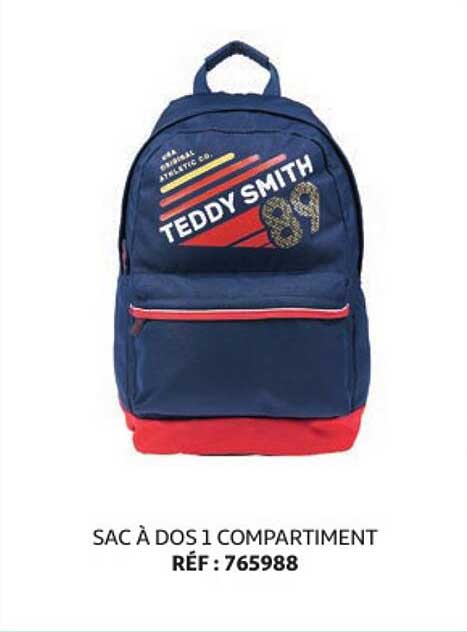 sac à dos 1 compartiment teddy smith