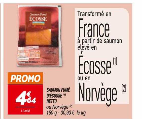 saumon fumé d'écosse netto