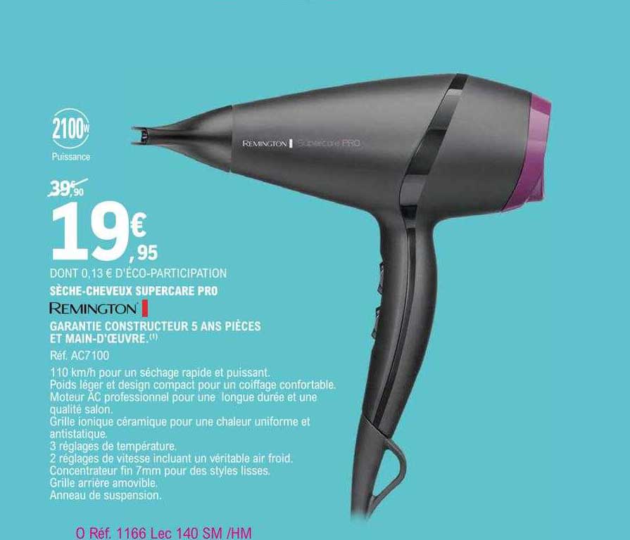 sèche-cheveux supercare pro remington