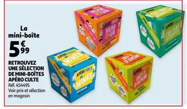 sélection de mini-boîtes apéro culte