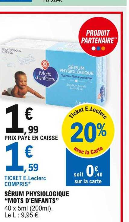 sérum physiologique "mots d'enfants"