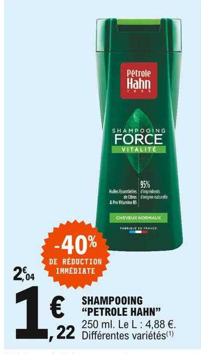 shampooing "pétrol hahn"