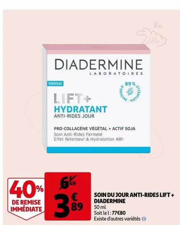 soin du jour anti-rides lift + diadermine