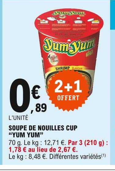 soupe de nouilles cup "yum yum"