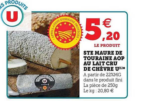 ste maure de touraine aop au lait cru de chèvre u