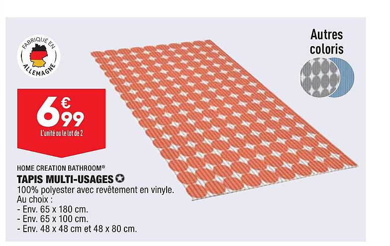 tapis multi-usages home création bathroom