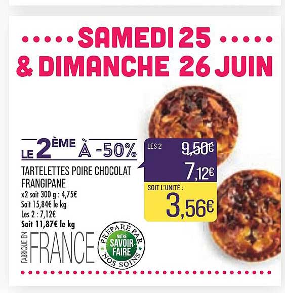 tartelettes poire chocolat frangipane