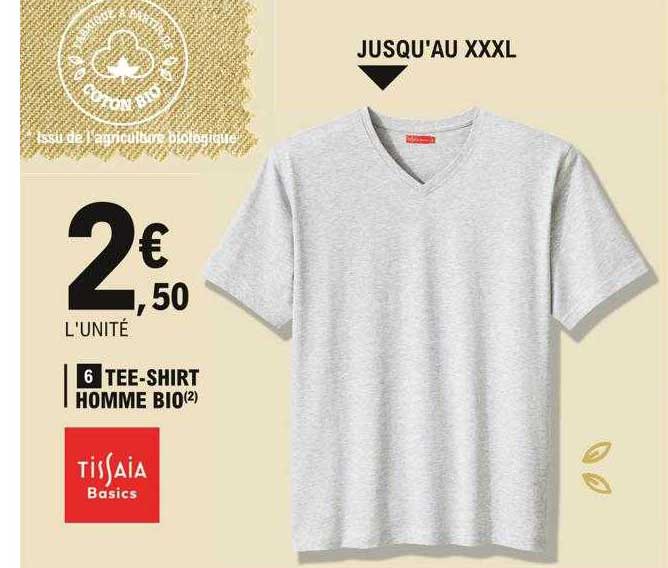 tee-shirt homme bio tissaia basics