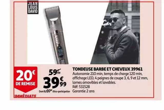 tondeuse barbe et cheveux 39961 jean louis david
