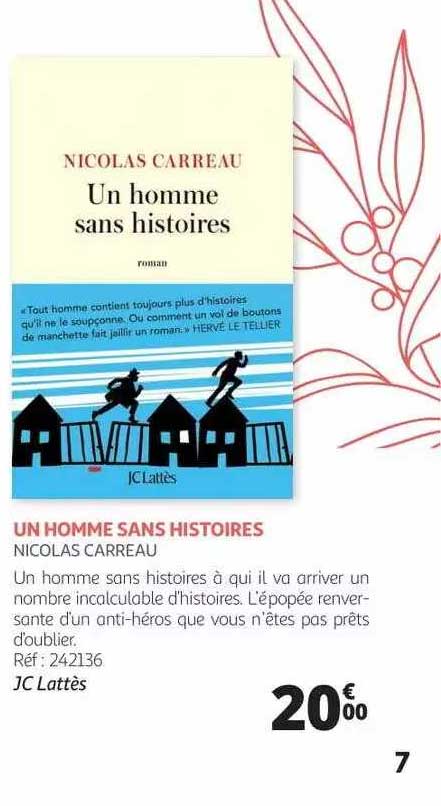 un homme sans histoires - nicolas carreau