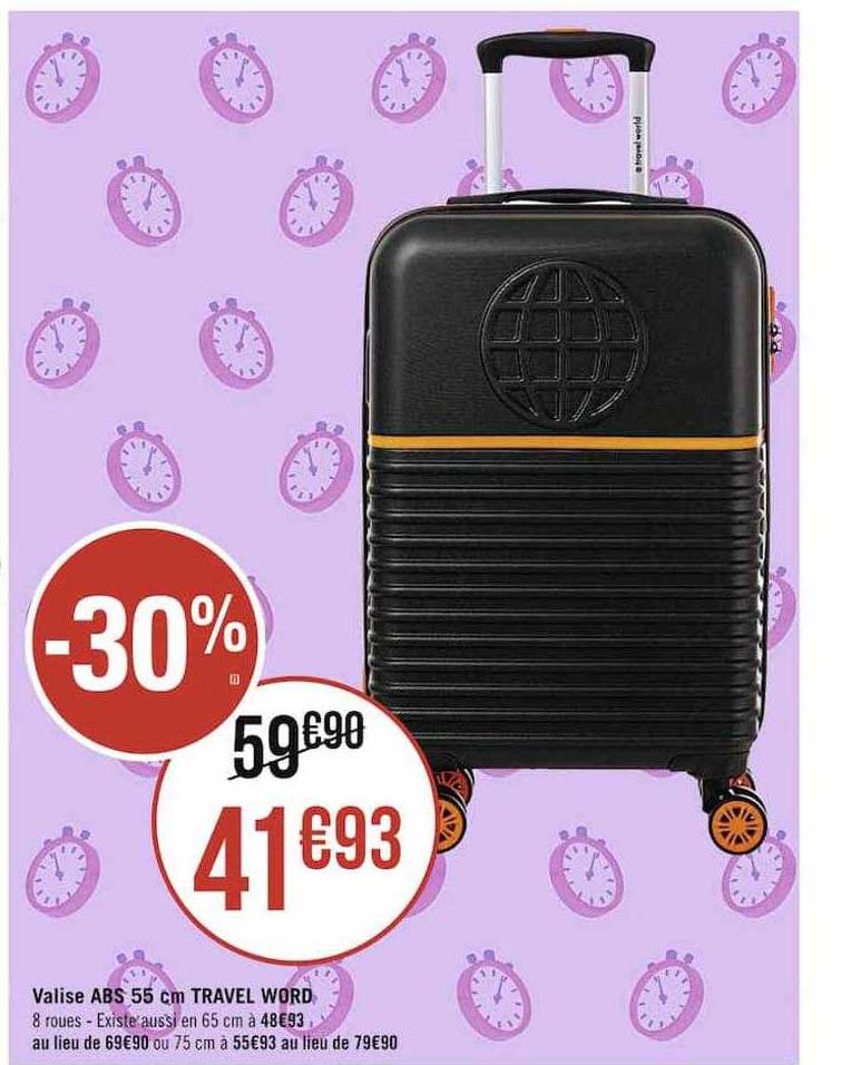 valise abs 55 cm travel word