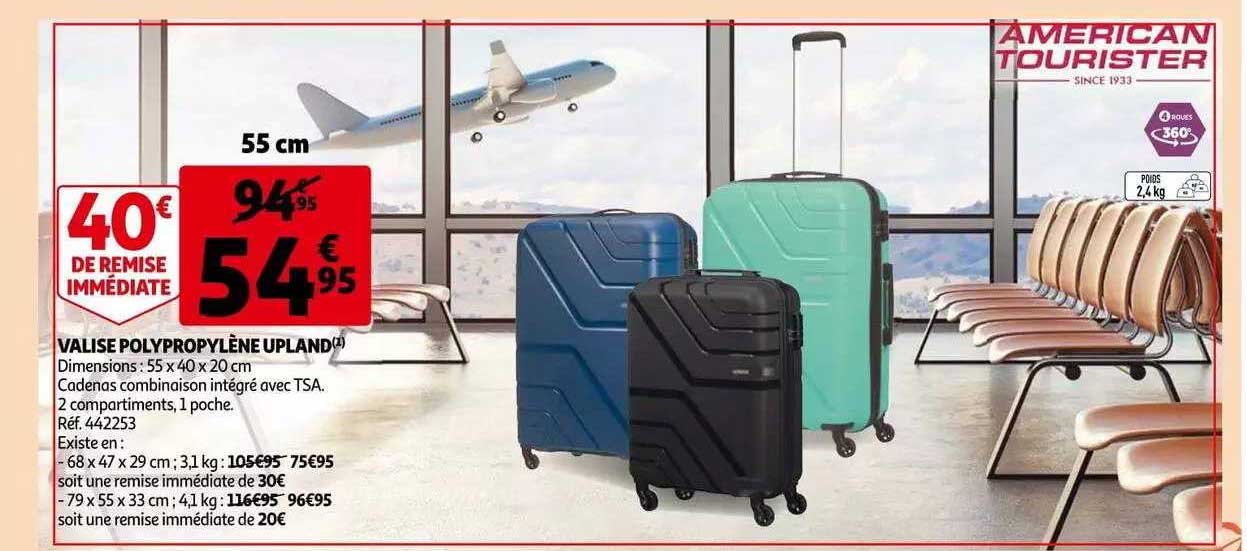 valise polypropylène upland american tourister