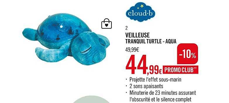 veilleuse tranquil turtle - aqua cloud.b