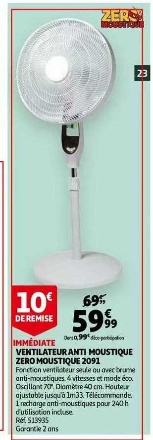 ventilateur anti moustique zéro moustique 2091
