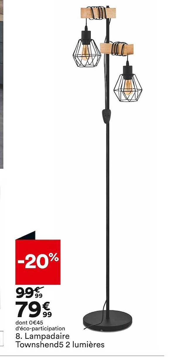 lampadaire townshend5 2 lumières