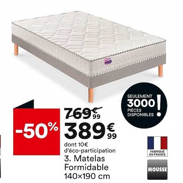 Matelas Formidable 140 X 190 Cm