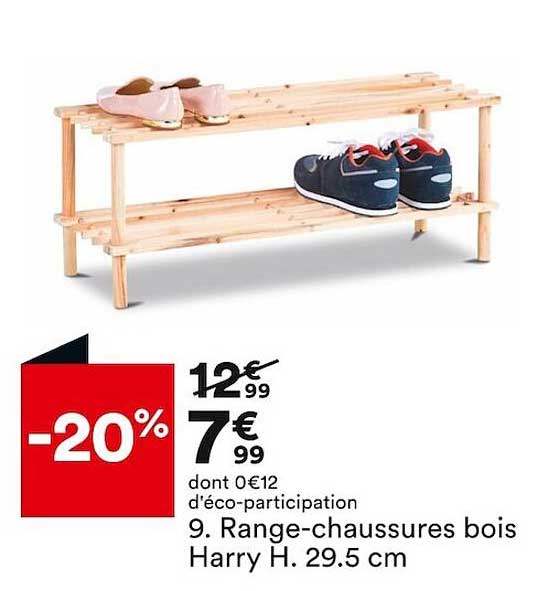 range-chaussures bois harry h. 29.5 cm