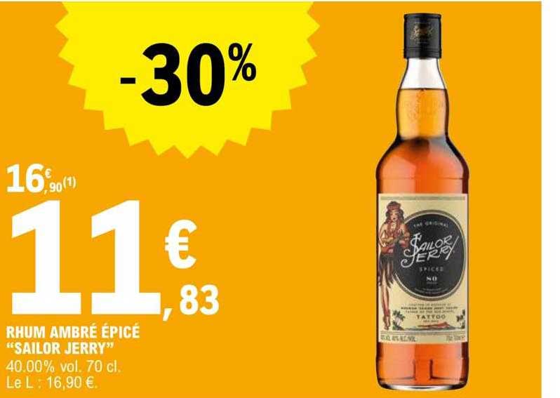 rhum ambré épicé "sailor jerry"